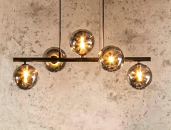 TK Tomasz Krywult Lampa wisząca kule czarna ESTERA V