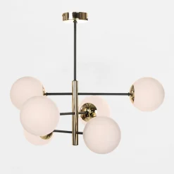 domiluce Lampa wisząca kule czarno-złota AURORA