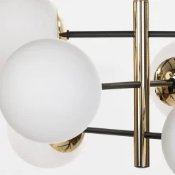 domiluce Lampa wisząca kule czarno-złota AURORA