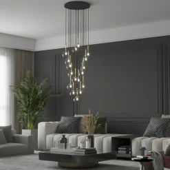 Lampy Wiszące|TK Tomasz Krywult Lampa wisząca kule czarno-złota NILOS 17