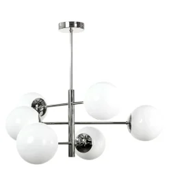 Lampy Wiszące|domiluce Lampa wisząca kule 6-punktowa chrom AURORA