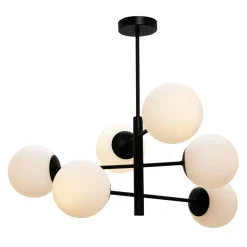 domiluce Lampa wisząca kule 6-punktowa czarna AURORA