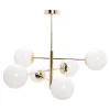 domiluce Lampa wisząca kule 6-punktowa złota AURORA