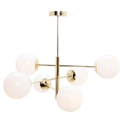 domiluce Lampa wisząca kule 6-punktowa złota AURORA
