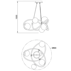 Lampy Wiszące|Zumaline Lampa wisząca kule złota ARLON