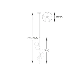 Lampy Wiszące|Zumaline Lampa wisząca kule złota ARCTURUS 5