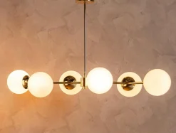 domiluce Lampa wisząca kule złota MEFISTO 6