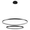 Zumaline Lampa wisząca LED 2 okręgi czarna CARLO