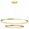 Lampy Wiszące|Zumaline Lampa wisząca LED 2 okręgi złota CARLO
