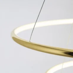 Zumaline Lampa wisząca LED 2 pierścienie złota MARSEILLE