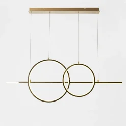 Lampy Wiszące|Zumaline Lampa wisząca LED 2 pierścienie złota CHOLET