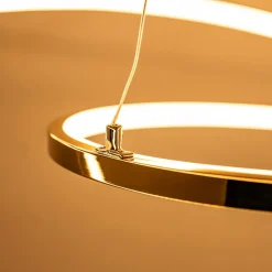 Zumaline Lampa wisząca LED CHOLET wstęga złota