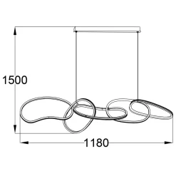 Lampy Wiszące|Zumaline Lampa wisząca LED CHOLET złota
