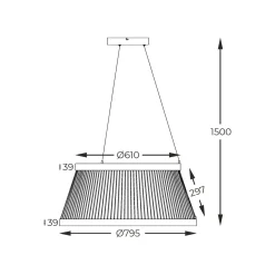 Lampy Wiszące|Zumaline Lampa wisząca LED czarna BALU z pilotem