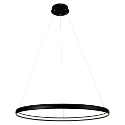 Lampy Wiszące|Zumaline Lampa wisząca LED czarna CARLO 80 cm