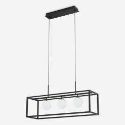 Zumaline Lampa wisząca LED czarna PIRO z pilotem