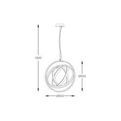 Lampy Wiszące|Zumaline Lampa wisząca LED czarna TESS