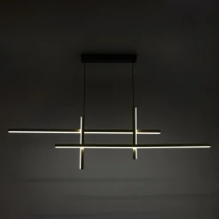 Zumaline Lampa wisząca LED EDGE czarno-złota