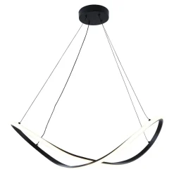 Lampy Wiszące|Zumaline Lampa wisząca LED ERDA czarna