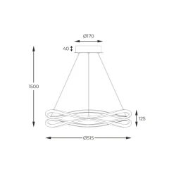 Wszystkie Lampy Sufitowe|Zumaline Lampa wisząca LED HARLEY czarna