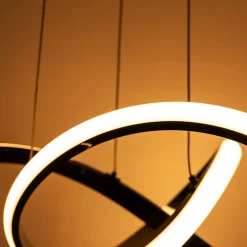 Lampy Wiszące|Zumaline Lampa wisząca LED INDIGO czarna chrom