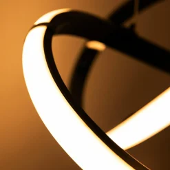 Lampy Wiszące|Zumaline Lampa wisząca LED INDIGO czarna chrom