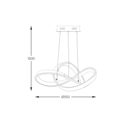 Lampy Wiszące|Zumaline Lampa wisząca LED INDIGO czarna chrom