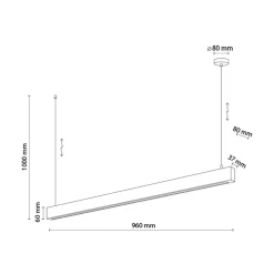 TK Tomasz Krywult Lampa wisząca LED jasne drewno TEO