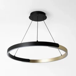 Zumaline Lampa wisząca LED LINOS czarno-złota