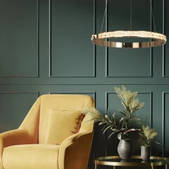 Lampy Wiszące|Zumaline Lampa wisząca LED MURIEL czarno-złota