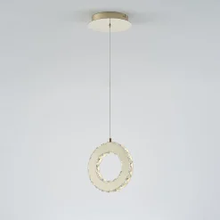 Zumaline Lampa wisząca LED pierścień złota GIRONA