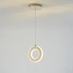 Zumaline Lampa wisząca LED pierścień złota GIRONA