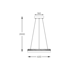 Lampy Wiszące|Zumaline Lampa wisząca LED pierścieniowa czarna REGI 60 cm