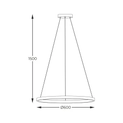 Lampy Wiszące|Zumaline Lampa wisząca LED pierścieniowa czarna HORIK 60 cm