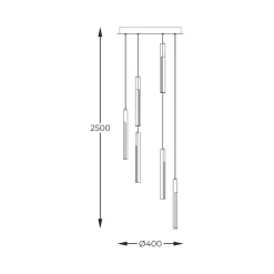 Lampy Wiszące|Zumaline Lampa wisząca LED podstawa okrągła czarna drewniana ELIOT VI