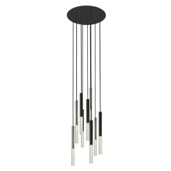 Lampy Wiszące|Zumaline Lampa wisząca LED 9-punktowa czarno-złota ONE