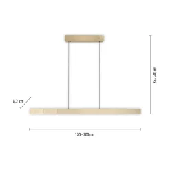 Lampy Wiszące|Paul Neuhaus Lampa wisząca LED rozsuwana szczotkowana stal PURE MOTO RISE