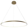 Zumaline Lampa wisząca LED z pierścieniem złota BRENO 80 cm