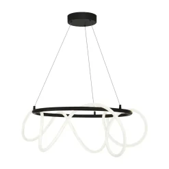 Zumaline Lampa wisząca LED z pierścieniem czarna BALBO