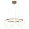Zumaline Lampa wisząca LED z pierścieniem złota BALBO