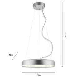 Paul Neuhaus Lampa wisząca LED z pilotem srebrna KETO ANIKA