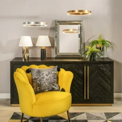 Lampy Wiszące|Zumaline Lampa wisząca LED złota CARLO 50 cm