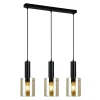 inny Lampa wisząca listwa 3 klosze czarna SARDO