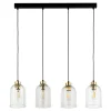 TK Tomasz Krywult Lampa wisząca listwa 4 klosze transparent SATIPO 4