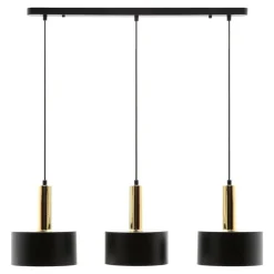 Zumaline Lampa wisząca listwa czarno-złota LEO III