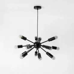 Zumaline Lampa wisząca loftowa czarna MANDI 51 cm