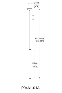 Zumaline Lampa wisząca LOYA LED P0461-01A-F7F7