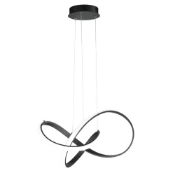 Lampy Wiszące|Zumaline Lampa wisząca matowa czarna LED INDIGO