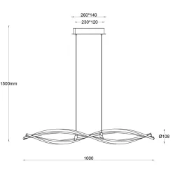 Zumaline Lampa wisząca minimalistyczna LED IDANA