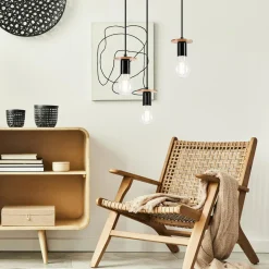 inny Lampa wisząca modern czarna ANGELINA 3